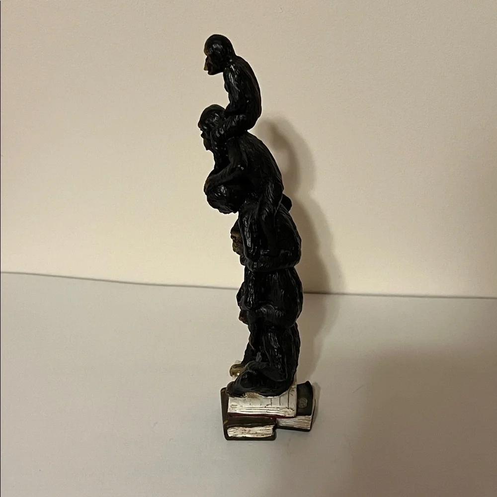 Vintage Four Evils Monkey 8.5” Tower Paperweight. See, Say, Speak, Hear No Evil